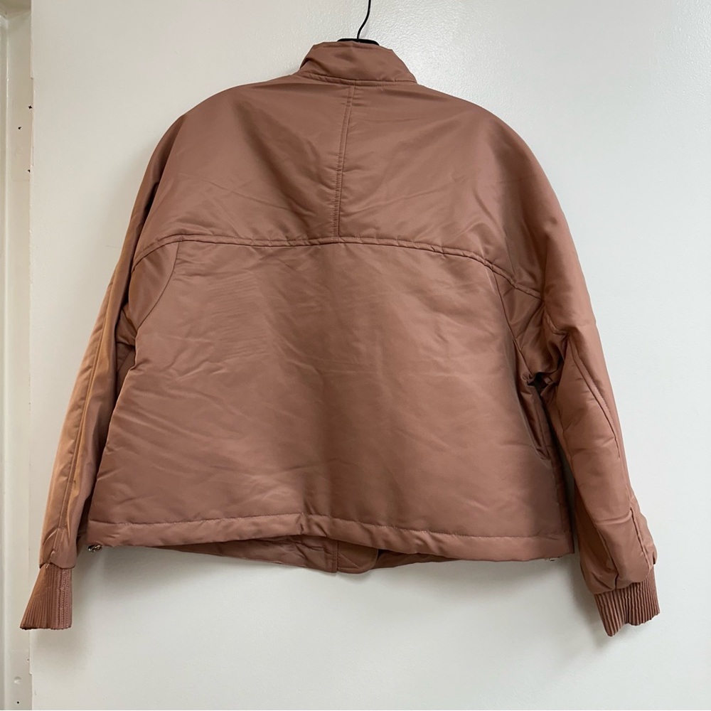 By Anthropologie '98 Bomber Jacket in Burlwood - Picture 4 of 6